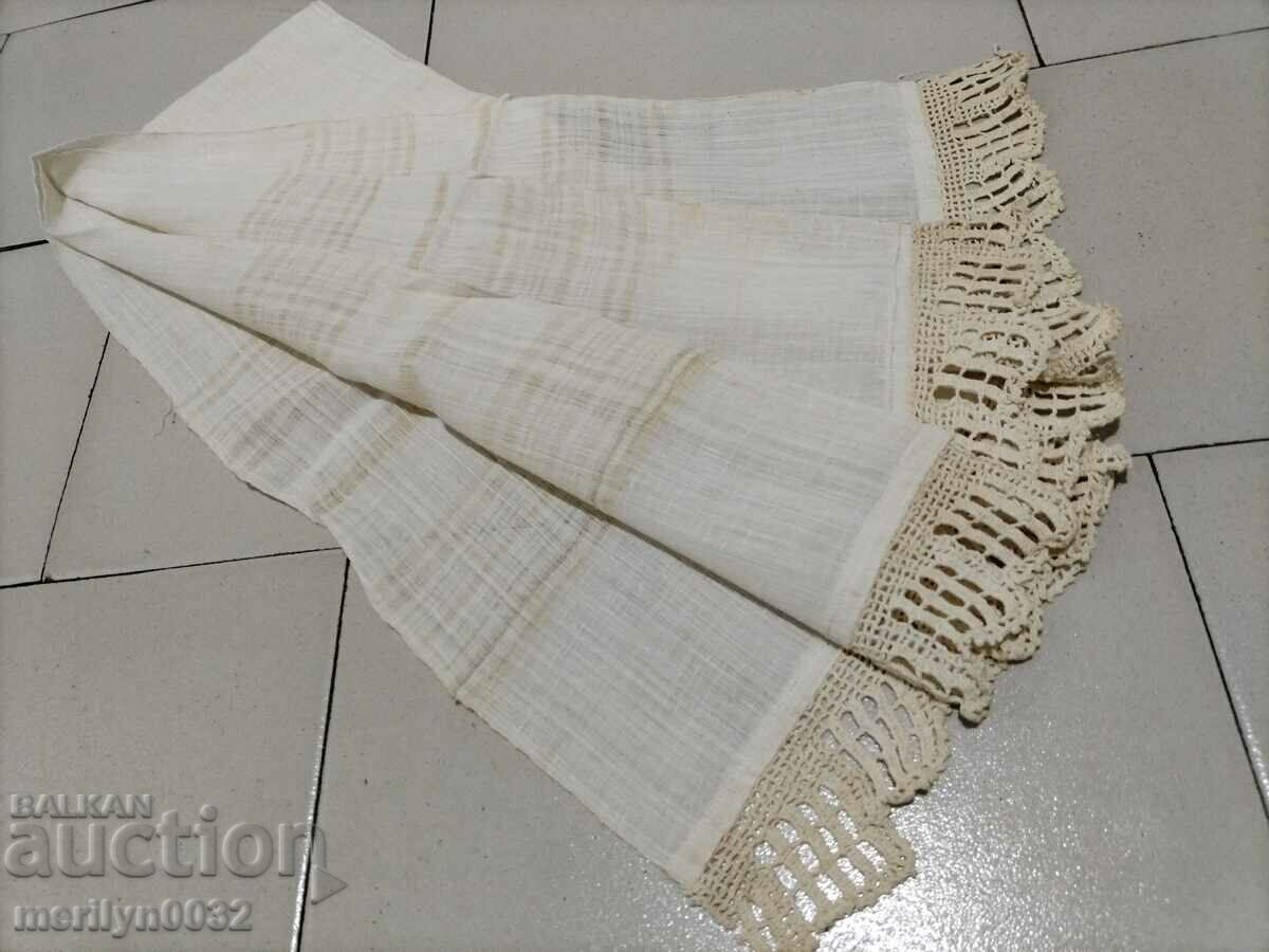 Old fringed cloth with lace, knitting, fringe with embroidery - 5 Old fringed cloth with lace, knitting, fringe with embroidery - 5