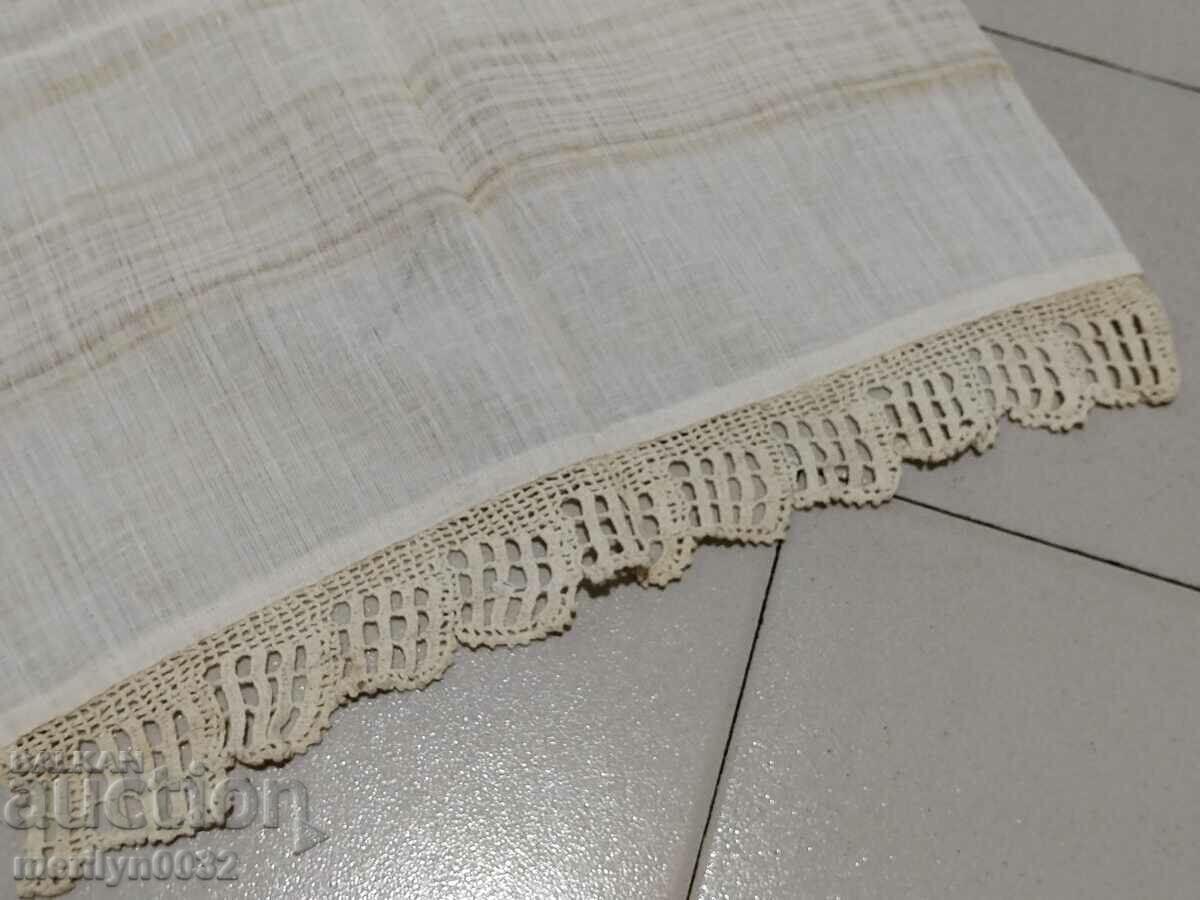 Old fringed cloth with lace, knitting, fringe with embroidery - 7 Old fringed cloth with lace, knitting, fringe with embroidery - 7