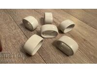 Old ceramic napkin rings - set of 6 pcs.