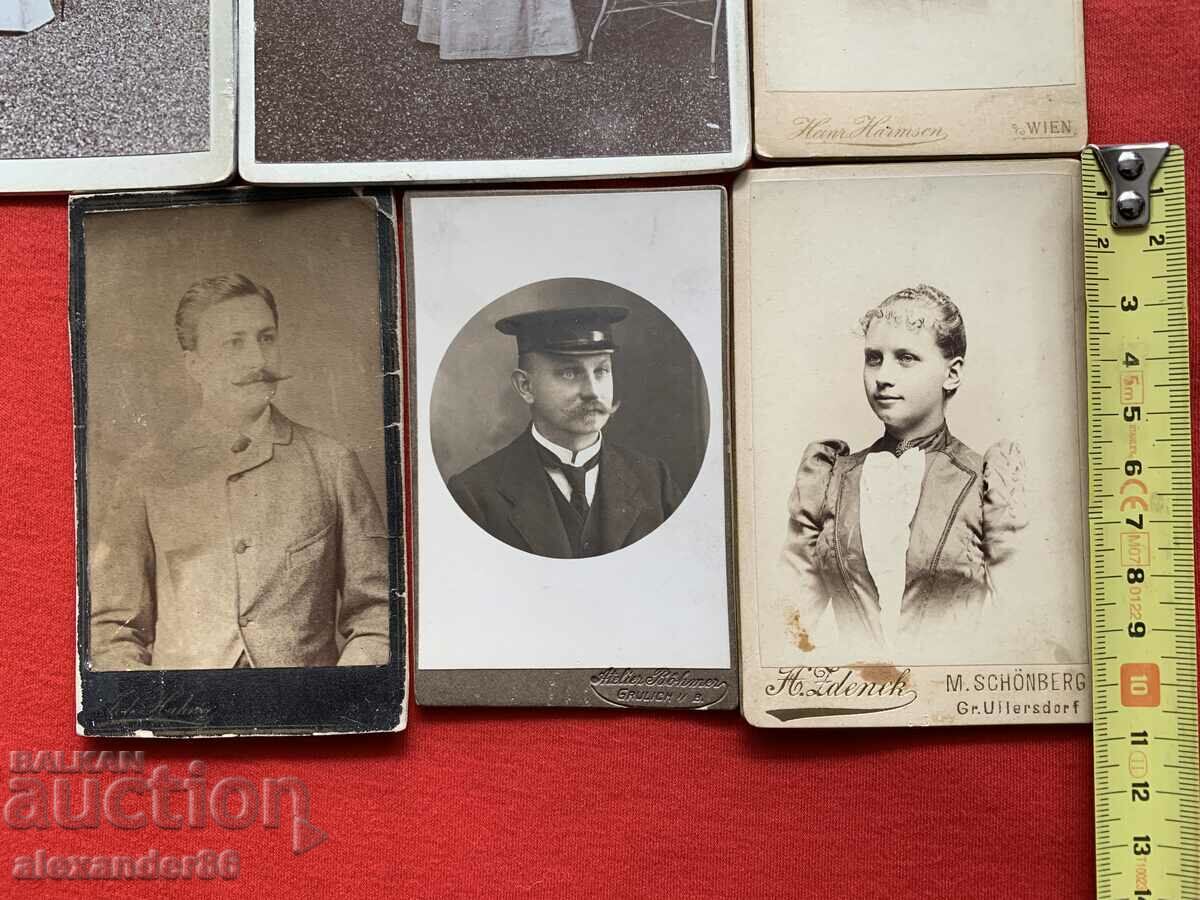Auction Lot of old photos thick cardboard 6 pcs. Auction Lot of old photos thick cardboard 6 pcs.