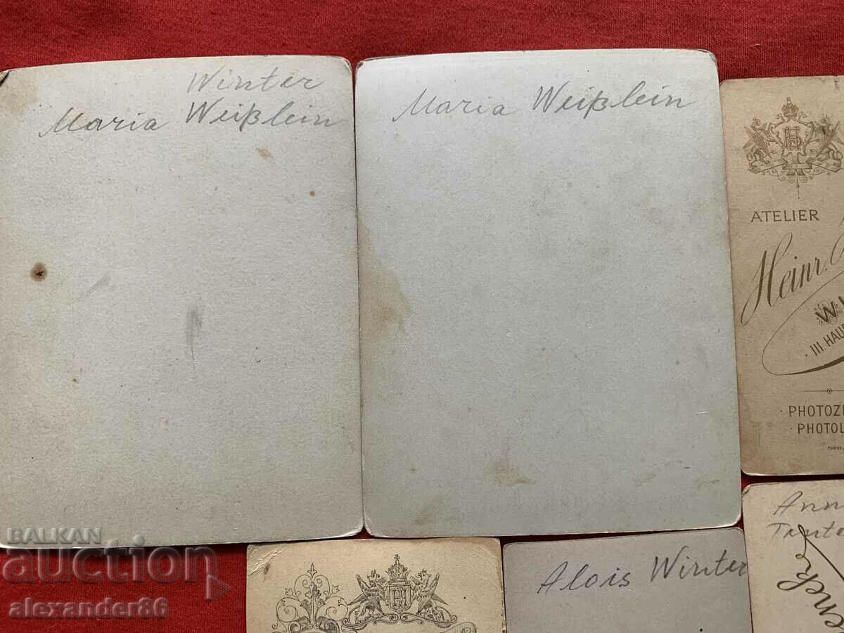 Lot of old photos thick cardboard 6 pcs. - 6 Lot of old photos thick cardboard 6 pcs. - 6