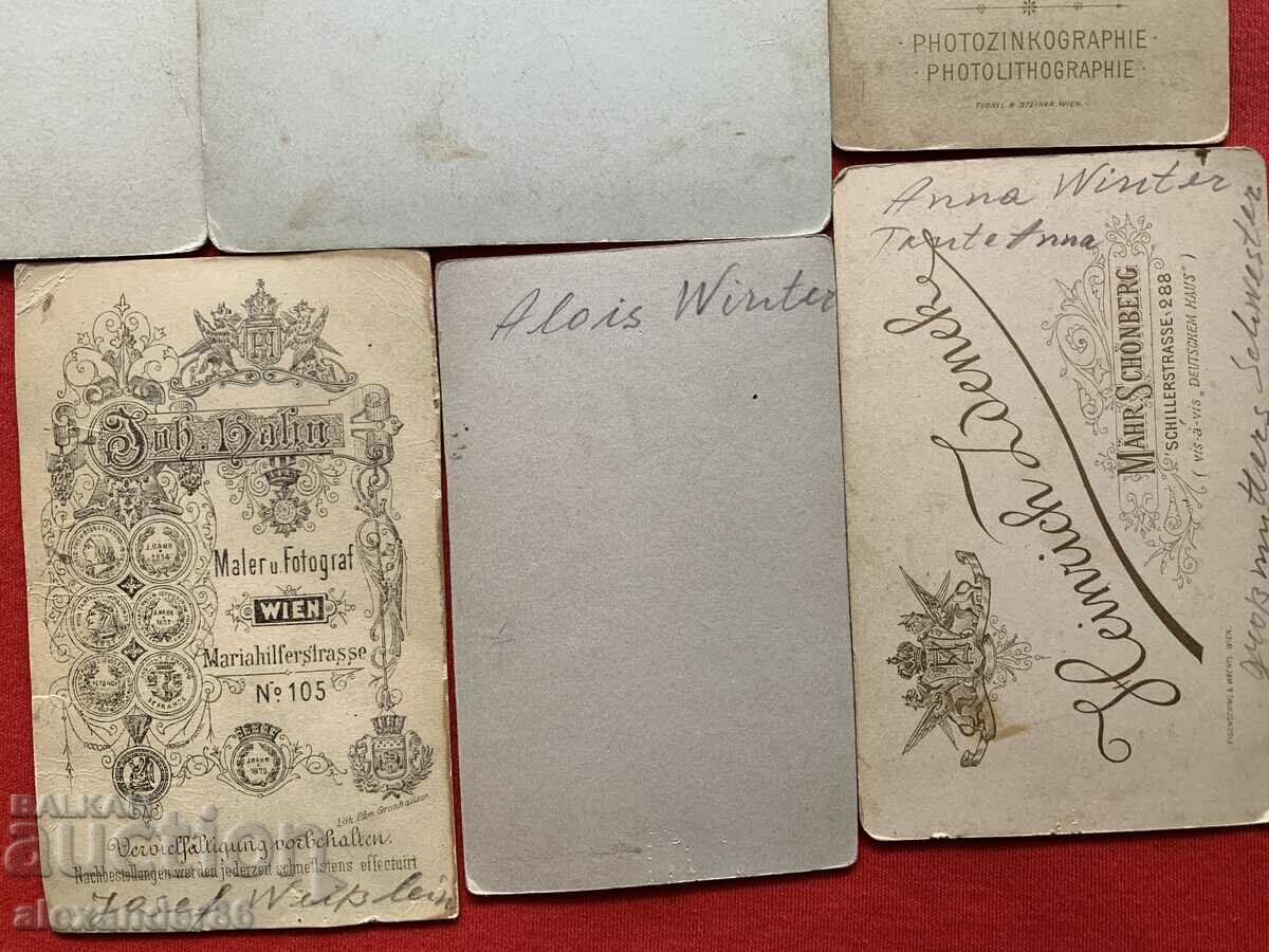 Lot of old photos thick cardboard 6 pcs. - 7 Lot of old photos thick cardboard 6 pcs. - 7