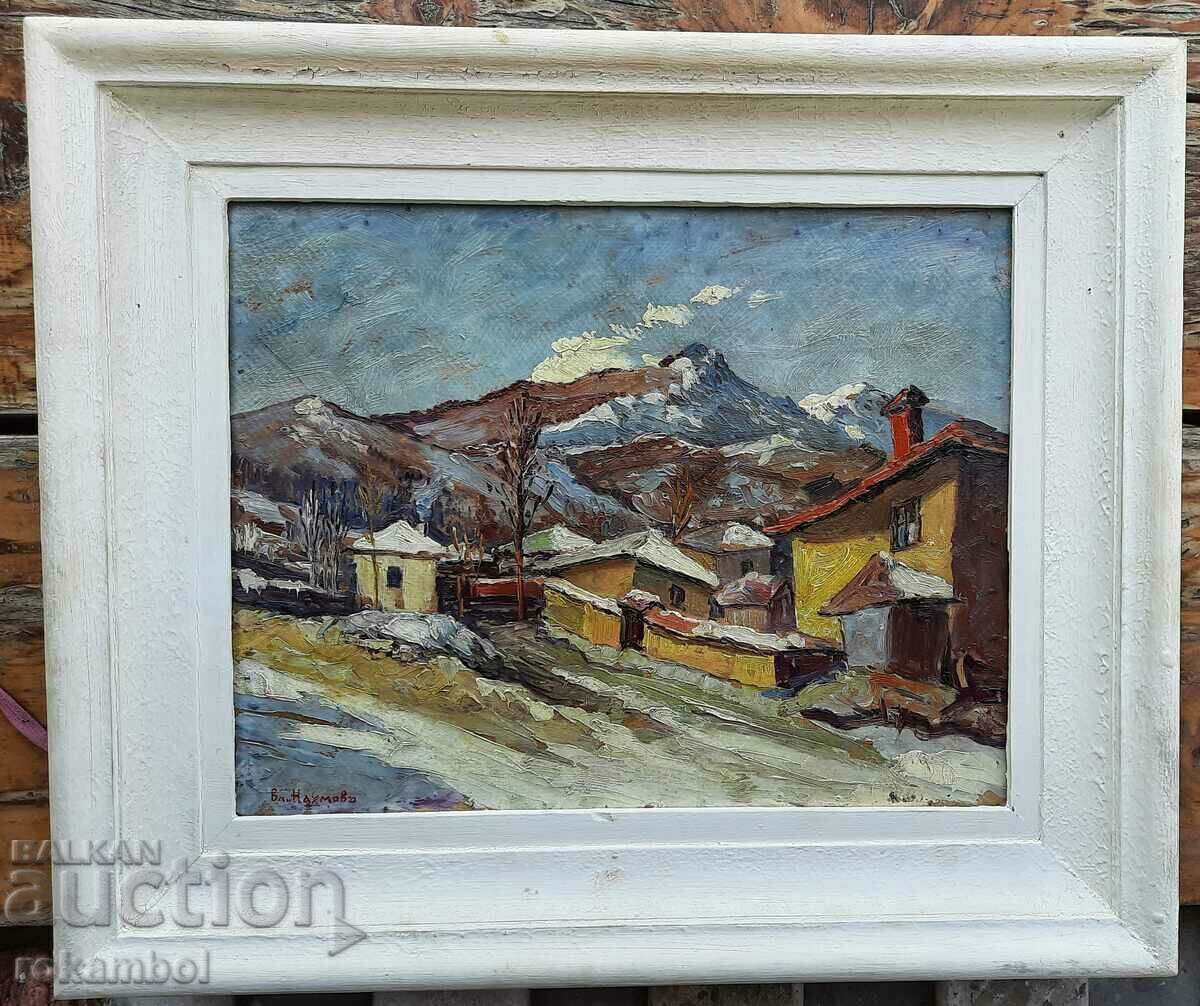 Landscape by artist Vladimir Naumov "Boyana Quarter in Winter"