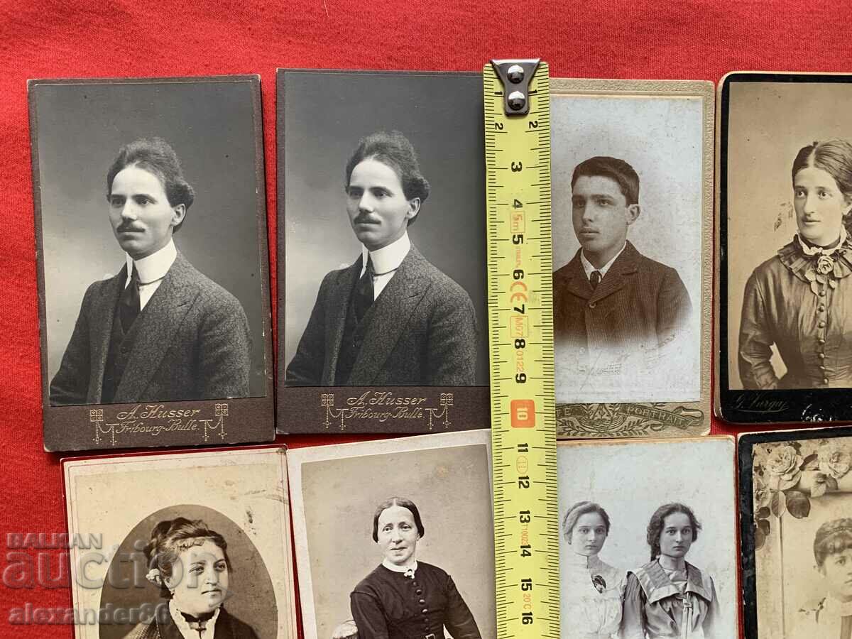 Lot of old photos thick cardboard 10 pcs. with price 15.00 BGN | € 7.67