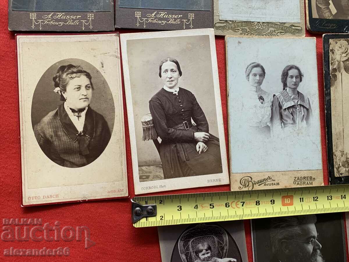 Auction  Lot of old photos thick cardboard 10 pcs.