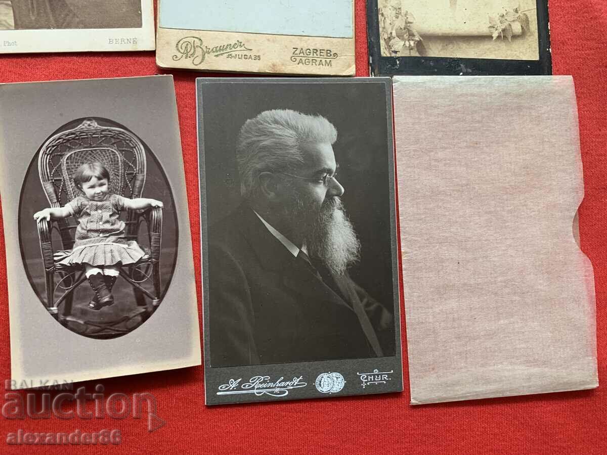 Delivery of Lot of old photos thick cardboard 10 pcs.