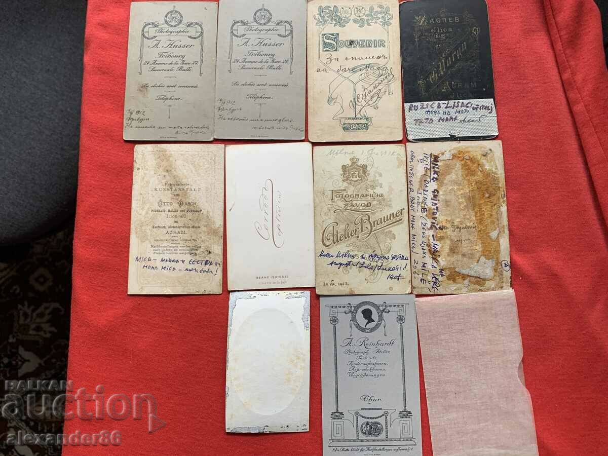 Lot of old photos thick cardboard 10 pcs. - 5