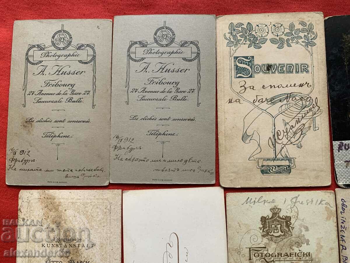 Lot of old photos thick cardboard 10 pcs. - 6