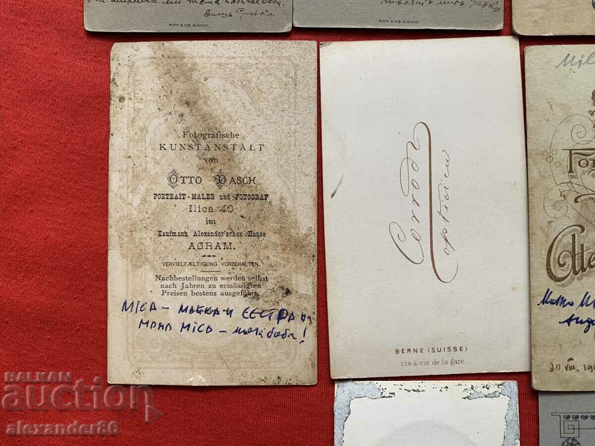 Lot of old photos thick cardboard 10 pcs. - 7