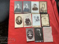 Lot of old photos thick cardboard 10 pcs.