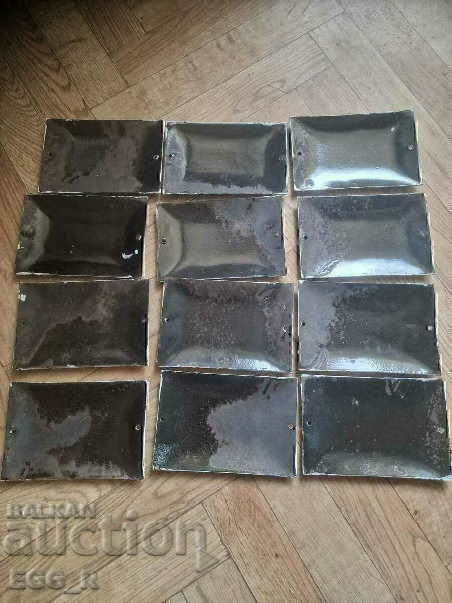 Lot de 12 numere de numere de placaj email - 5