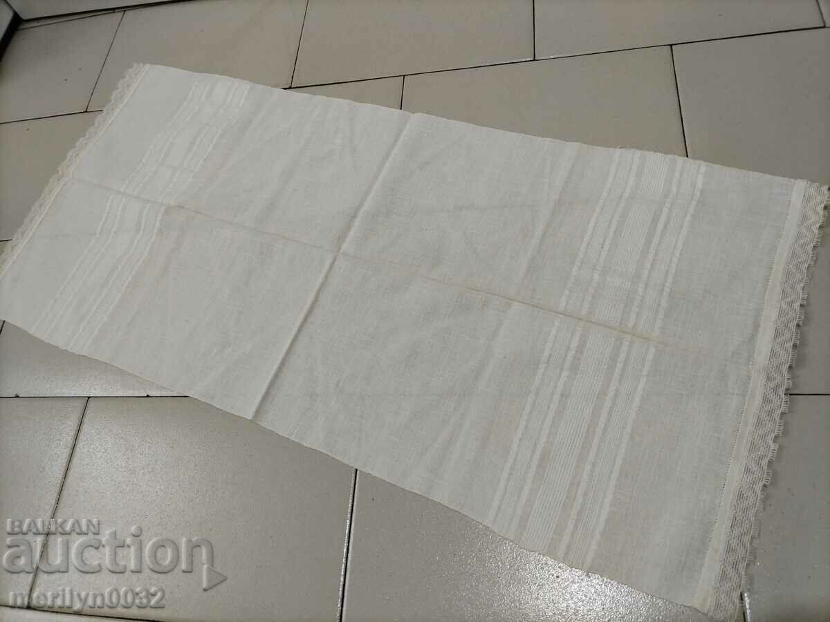 Old fringed cloth with lace, knitting, fringe with embroidery - 5 Old fringed cloth with lace, knitting, fringe with embroidery - 5