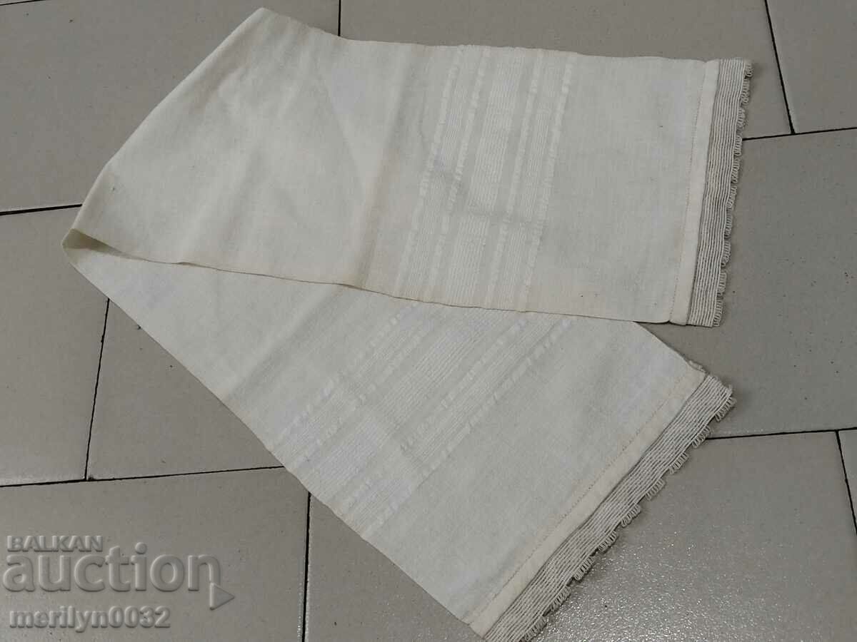 Old fringed cloth with lace, knitting, fringe with embroidery - 7 Old fringed cloth with lace, knitting, fringe with embroidery - 7