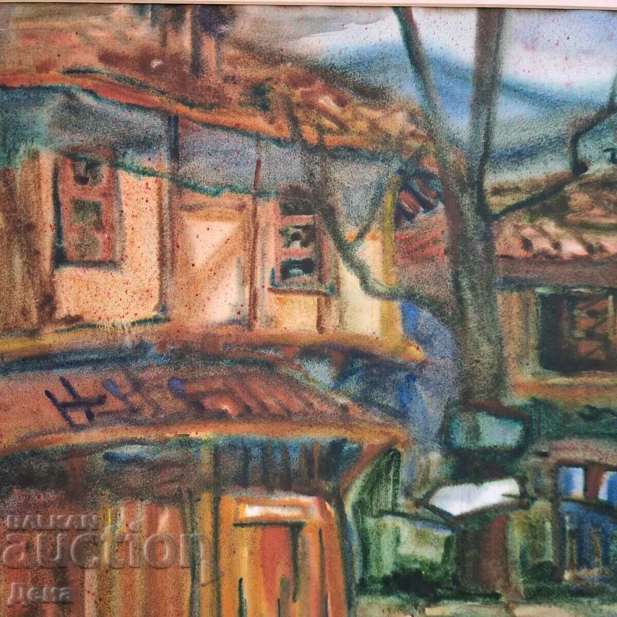 Magdalena Yotova beautiful watercolor 2002 with price 190.00 BGN | € 97.15