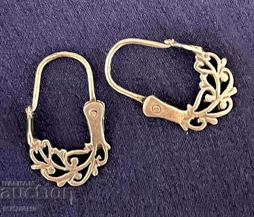 Antique silver plated earrings