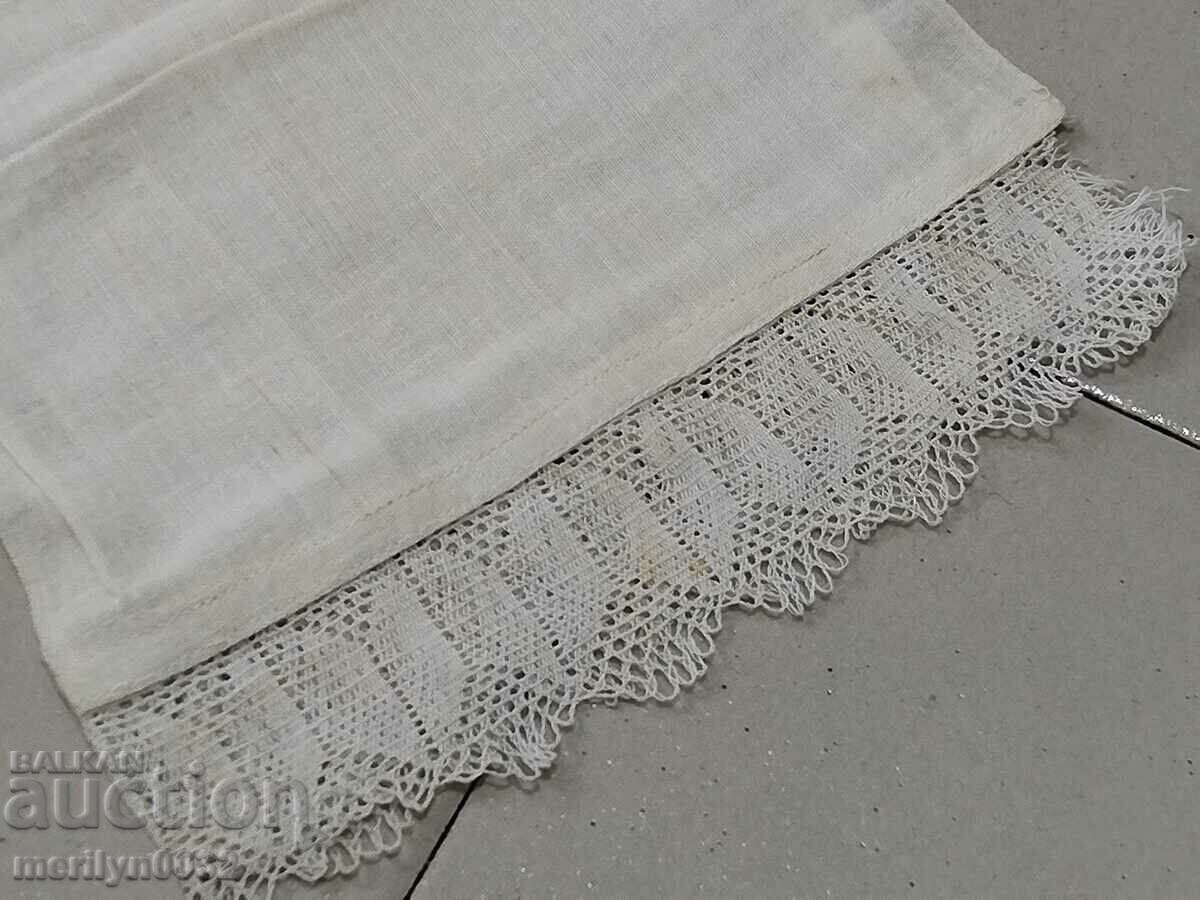 Old fringed cloth with lace, knitting, fringe with embroidery with price 43.00 BGN | € 21.99 Old fringed cloth with lace, knitting, fringe with embroidery with price 43.00 BGN | € 21.99