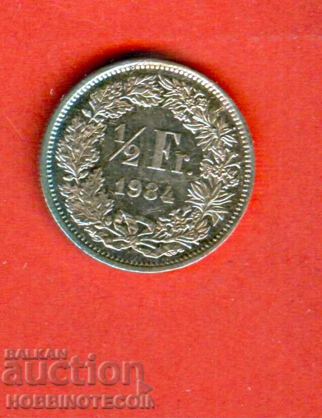 ELVETIA ELVETIA 1/2 Franc emisiunea 1984 - BU. NOU