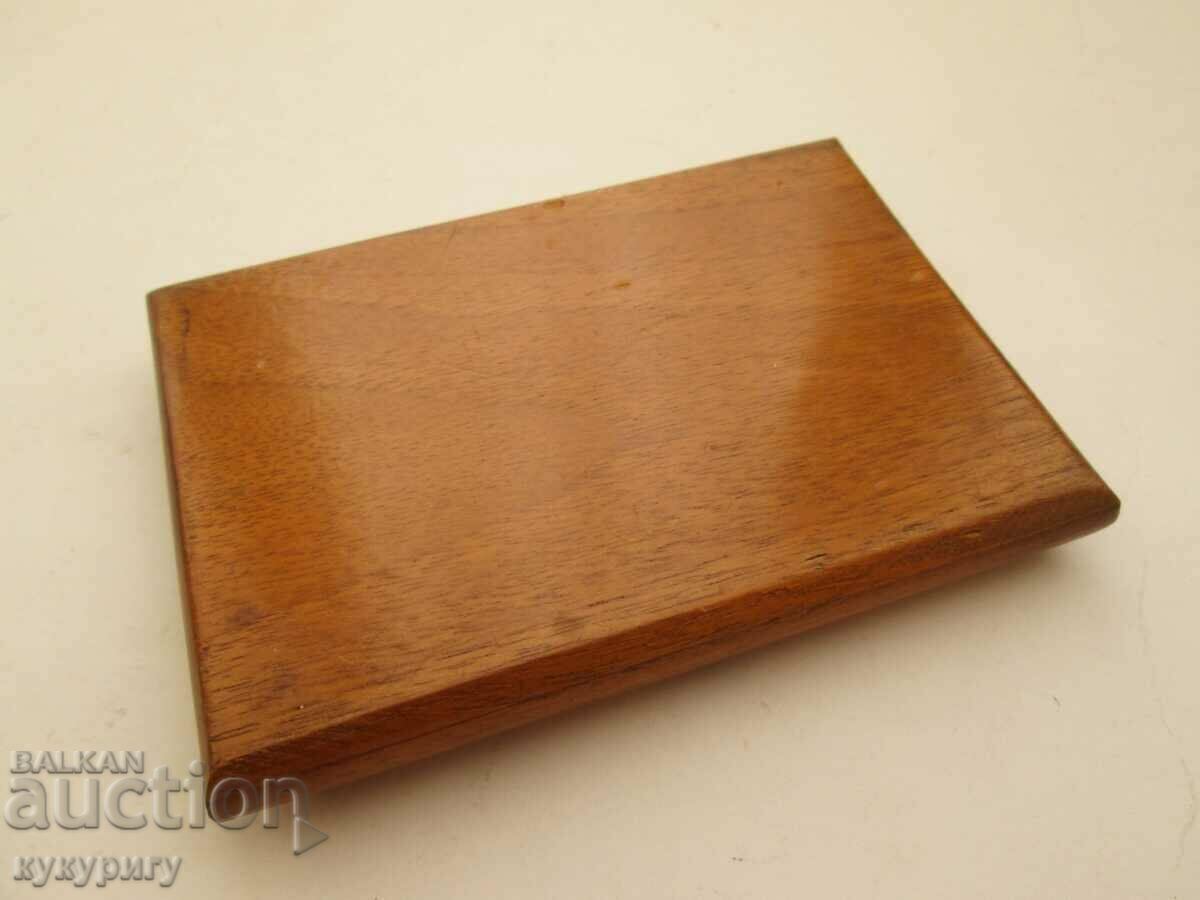 Delivery of Old wooden cigarette case with mother-of-pearl inlay