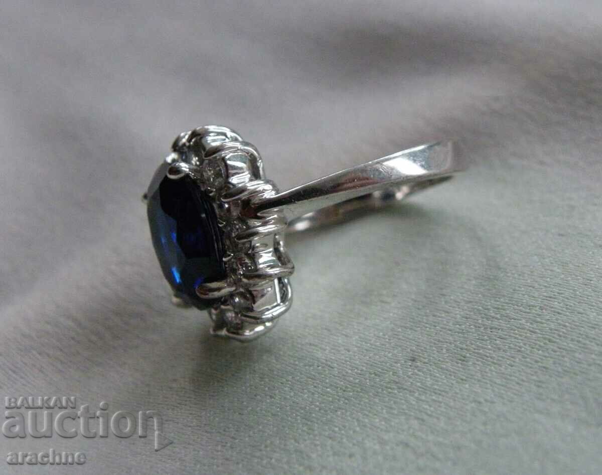 Delivery of Silver ring with london blue topaz