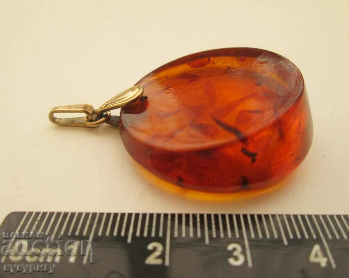 Old USSR women's locket pendant silver and solid amber - 7 Old USSR women's locket pendant silver and solid amber - 7