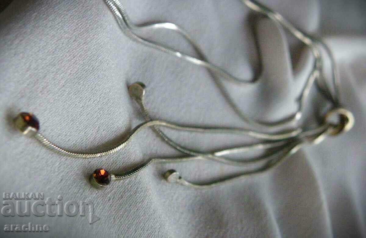 Delivery of Elegant silver necklace with brown tourmalines Delivery of Elegant silver necklace with brown tourmalines