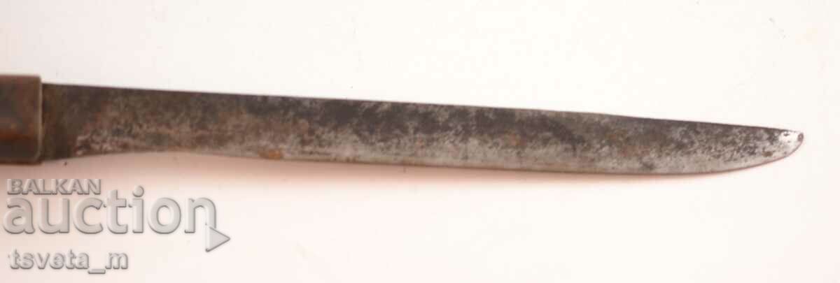 Auction Antique knife with a wooden handle Auction Antique knife with a wooden handle