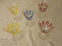 set de 5 pahare de lichior vintage VMC Reims French-120