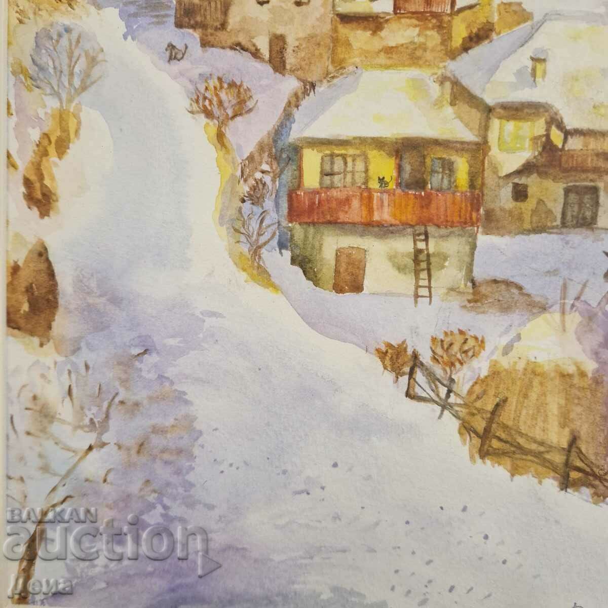 Παράδοση Όμορφη ακουαρέλα Παράδοση Όμορφη ακουαρέλα