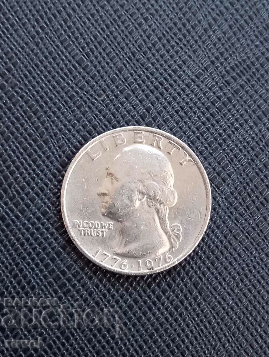 Τρίμηνο Δολάριο ΗΠΑ 1976 με τιμή 1.20 BGN | € 0.61 Τρίμηνο Δολάριο ΗΠΑ 1976 με τιμή 1.20 BGN | € 0.61