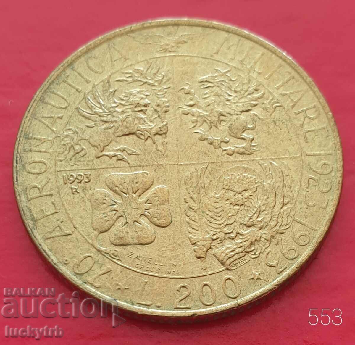 200 Lire 1993 - Italy - Military Aviation 200 Lire 1993 - Italy - Military Aviation