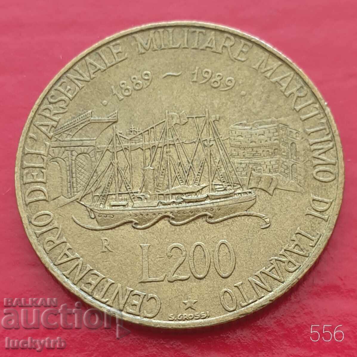 200 lire 1989 - Italy - Taranto Naval Base 200 lire 1989 - Italy - Taranto Naval Base