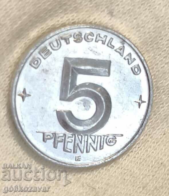 Германия 5 пфенига 1953г Е UNC