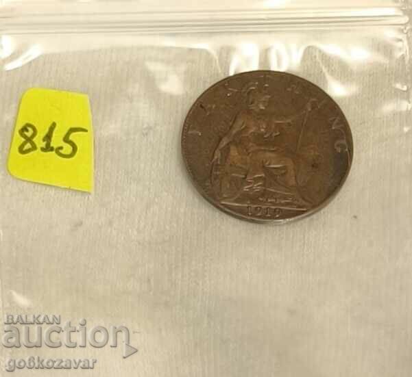 Auction  Great Britain 1 farthing 1919