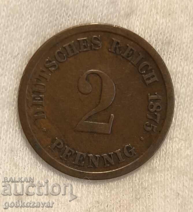 Germany 2 Pfennig 1875 D