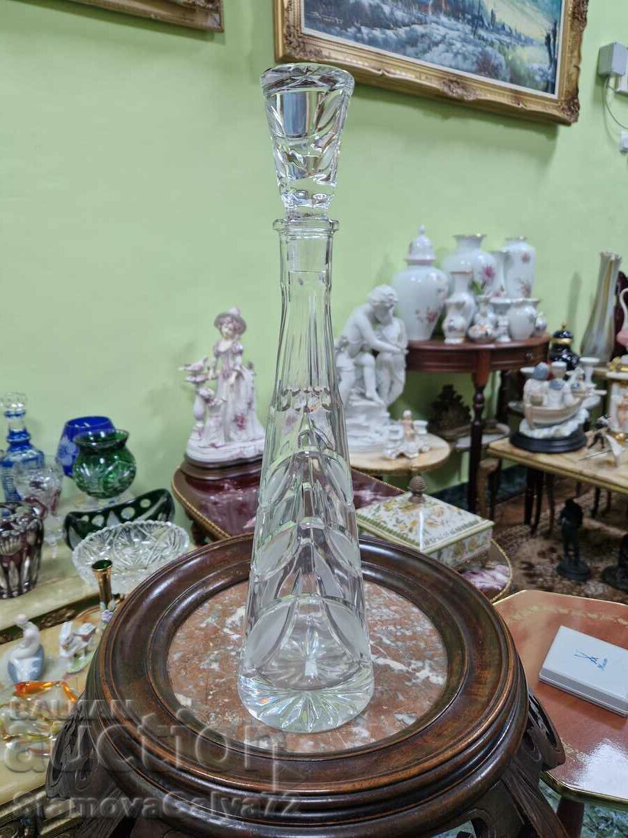 Great Antique Bohemia Crystal Carafe