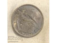 Spain 5 pesetas 1957