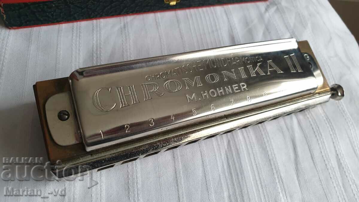 Delivery of Harmonica M Hohner "CHROMONIKA II" with original box 1945
