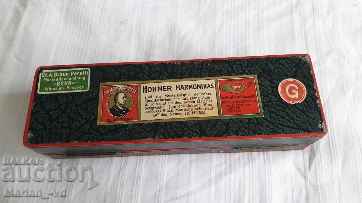 Harmonica M Hohner "CHROMONIKA II" with original box 1945 - 7