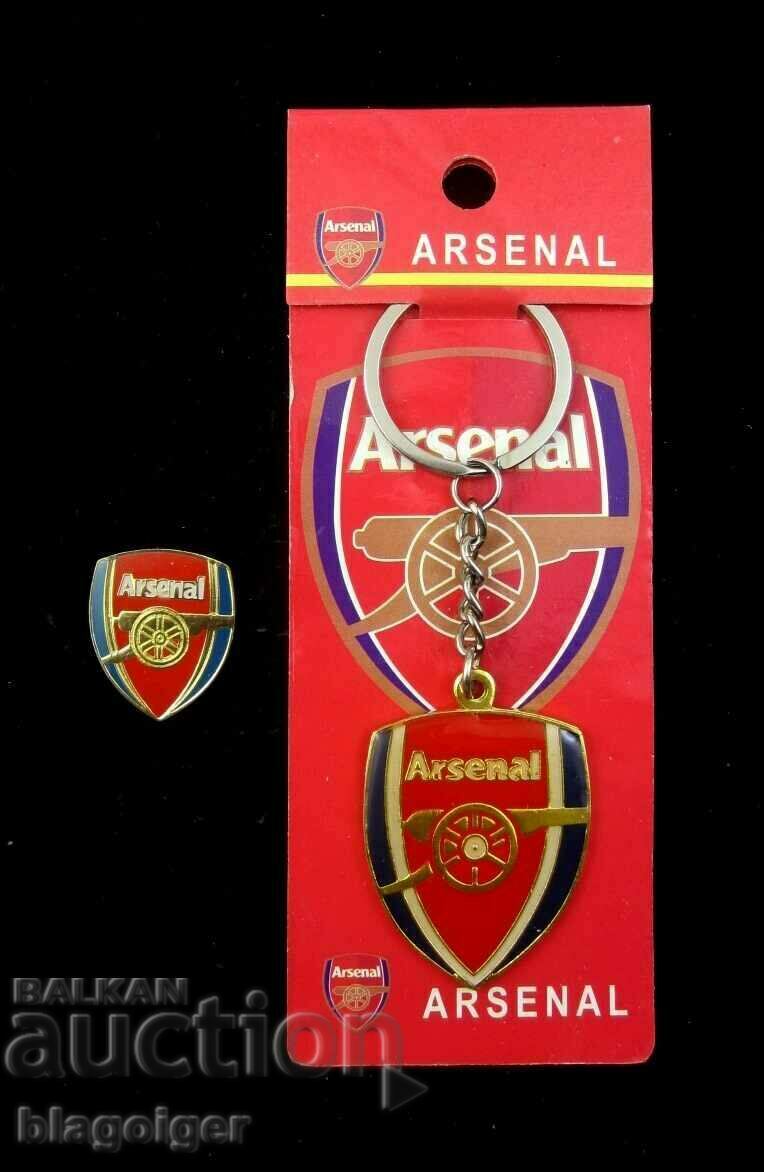 Soccer-Football Badge and Keychain-ARSENAL ENGLAND