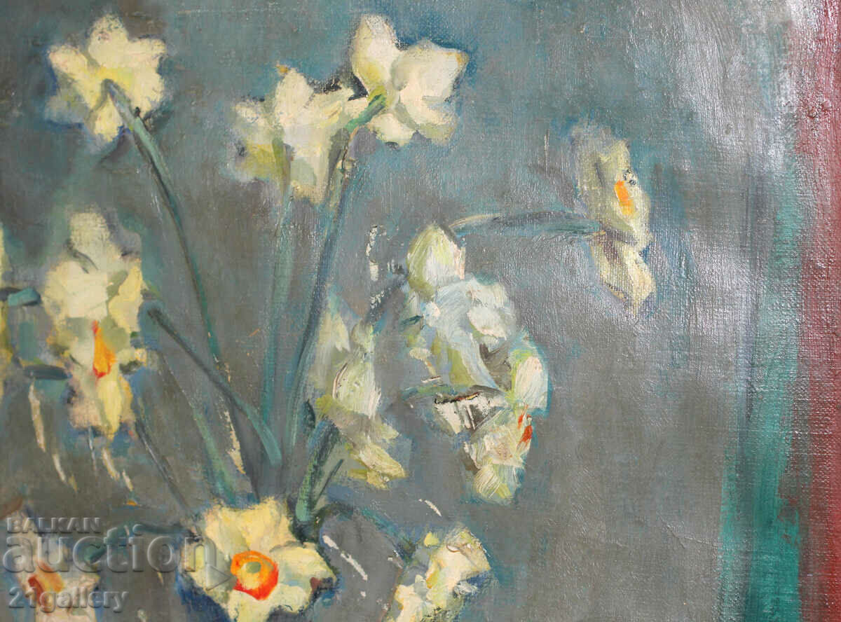 Auction Lyuben Kuleliev - still life oil paints 1977 Auction Lyuben Kuleliev - still life oil paints 1977