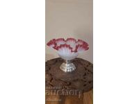 Art Deco curled glass bowl