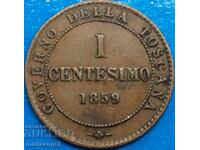 1 centesimo 1859 Italia Toscana Victor Emmanuel II