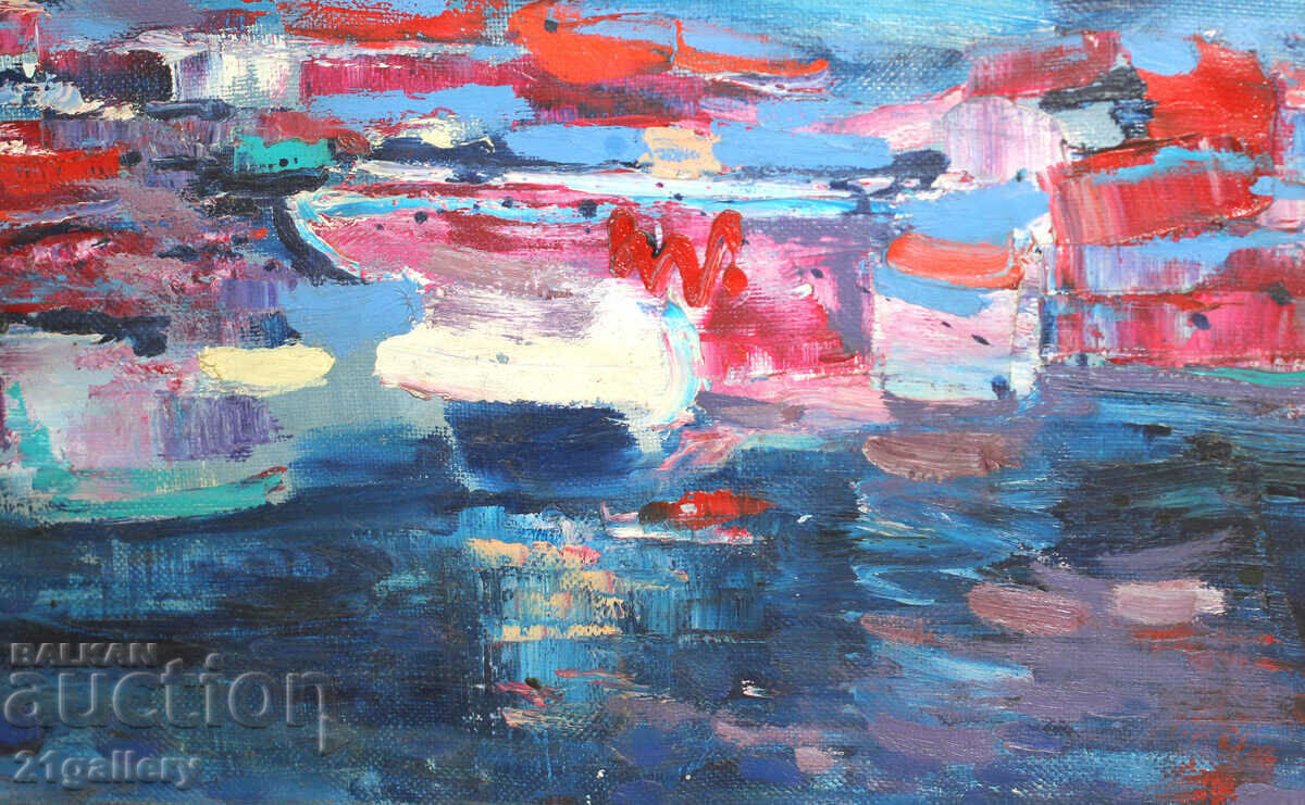 Доставка на Долорес Дилова (1960-) Морски пейзаж - масло 1992