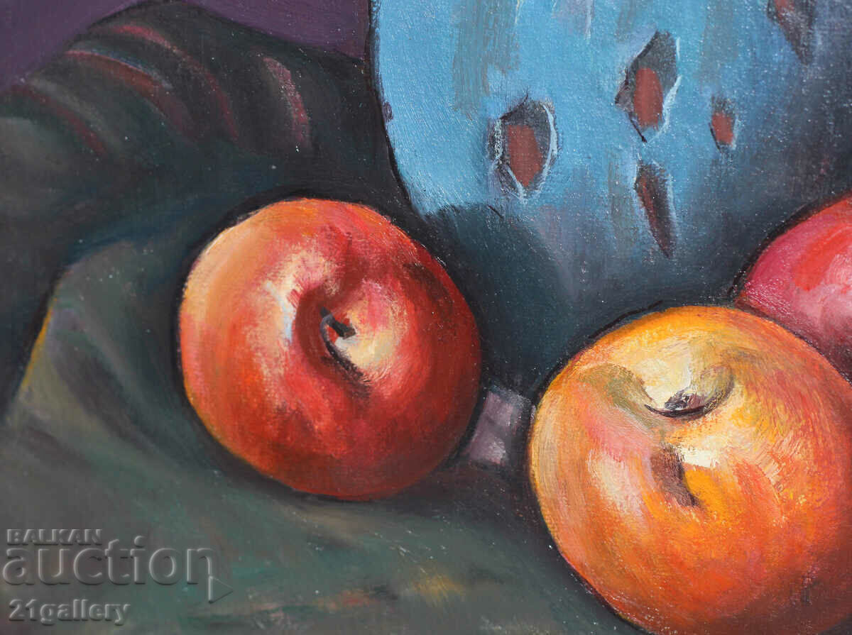 Prof. Stoyan Domuschiev (1935-2021) Still life with jug and fruits - 6 Prof. Stoyan Domuschiev (1935-2021) Still life with jug and fruits - 6