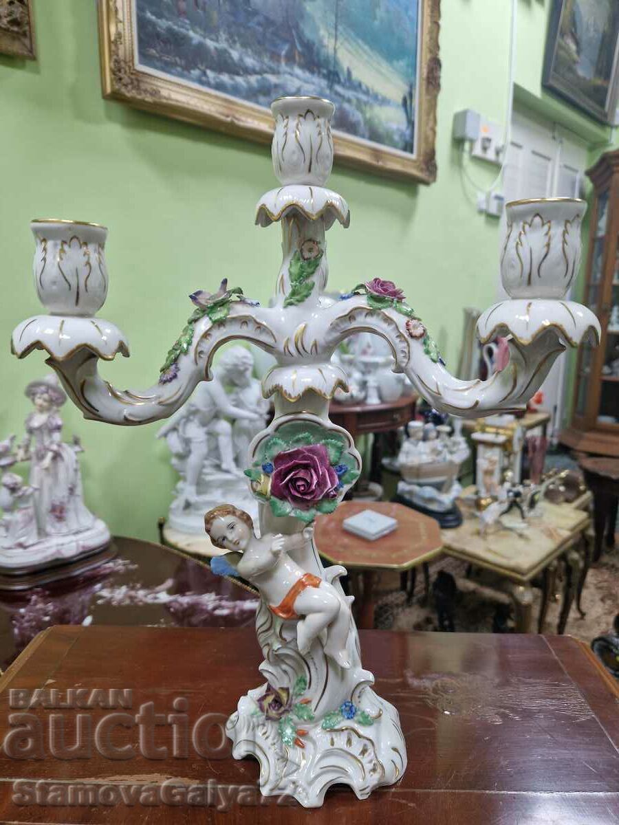 Auction Unique Ernst Bohne&Sohne antique candle holder Auction Unique Ernst Bohne&Sohne antique candle holder