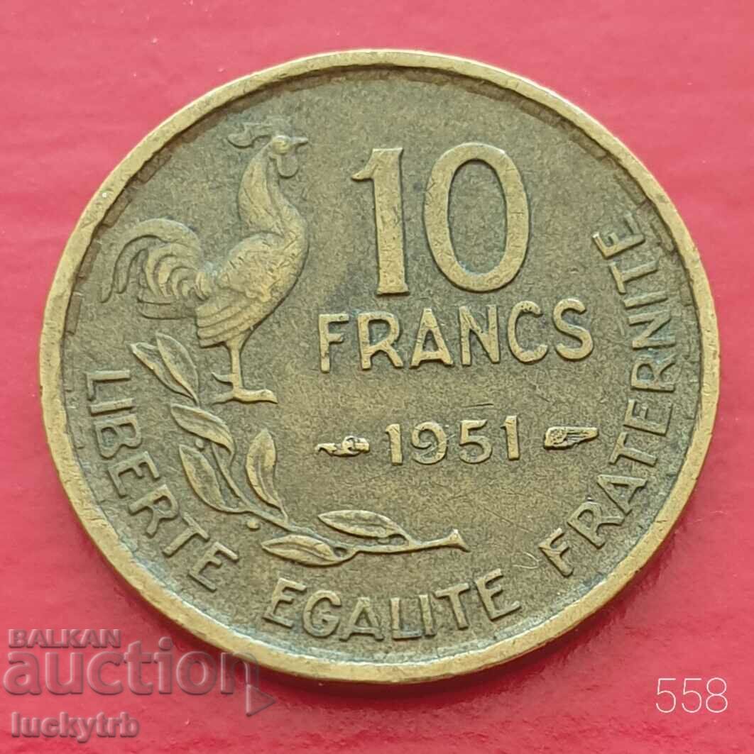 10 franci 1951 - Franta