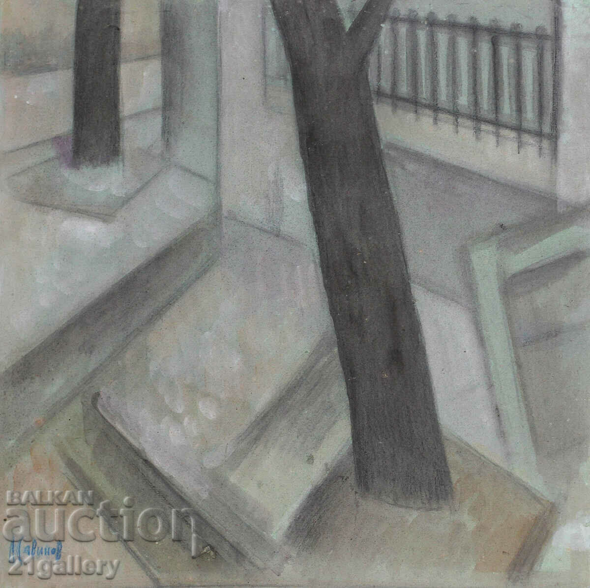 Lubomir Savinov (1941-) Urban landscape - watercolor with price 2000.00 BGN | € 1022.58 Lubomir Savinov (1941-) Urban landscape - watercolor with price 2000.00 BGN | € 1022.58