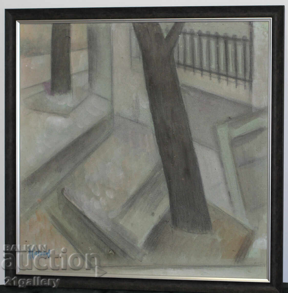 Delivery of Lubomir Savinov (1941-) Urban landscape - watercolor Delivery of Lubomir Savinov (1941-) Urban landscape - watercolor