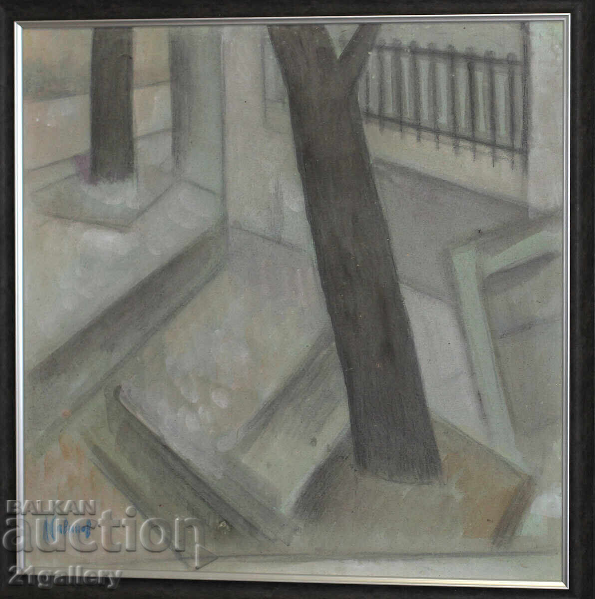 Lubomir Savinov (1941-) Urban landscape - watercolor Lubomir Savinov (1941-) Urban landscape - watercolor