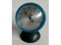 .OLD RARE CLOCK-SHAPED SOC THERMOMETER